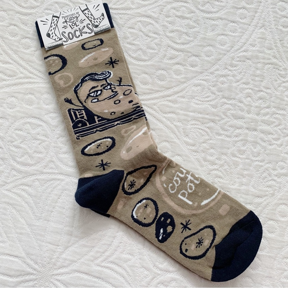 Primitives by Kathy LOL Crew Socks - Couch Potato